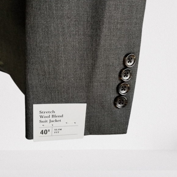 Goodfellow & Co. Men's Thunder Grey Notch 2 Button Suit Jacket Size 40R, New - Picture 7 of 12
